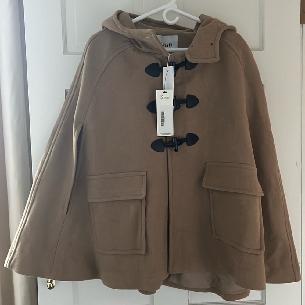 Derek Lam 10 Crosby camel cape coat. NWT